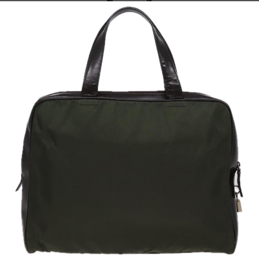 Authentic Vintage Prada Green Tessuto Nylon Women's Handbag - Picture 8 of 10